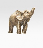 A whimsical keepsake figurine is handcrafted in weighty, 10K goldplated pewter with Swarovski crystal detail. 2W X 1H X ¾D Made in USA