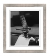 An icon on the road and now, for your home, this black-and-white print of Lalique's posh dragonfly hood ornament complements the always-classic style of Lauren Ralph Lauren.