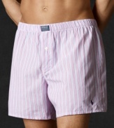 Classically styled, this boxer offers everyday comfort, made of the finest 100% rungspun cotton.