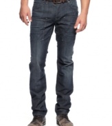 Always on-trend. These dark wash jeans from INC International Concepts provide a modern upgrade to your denim style.