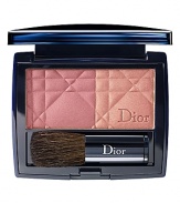 Adorn your cheeks in color and light! Dior presents the first blush that plays on color intensity and a variety of finishes to create a natural, healthy glow with a subtle sparkle. A matte finish enhances the natural skin tone, while a pearly finish highlights the planes of the face. Silky and lightly scented, this couture blush comes in a wide range of colors to suit all skin tones.