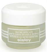 Botanical Eye & Lip Contour Balm. This transparent, refreshing gel helps to smooth and moisturize delicate skin around the eyes and lips, diminishing the appearance of puffiness and helping to reduce lines. Specially formulated with botanical extracts of witchhazel and phytostimulines of tomato to hydrate skin, leaving it soft and supple. Suitable for all skin types. Also recommended for men. 1.0 oz. Made in France. 