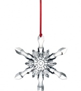 Baccarat captures the intricacies of a snowflake in this stunning crystal ornament, a timeless gift to be cherished every holiday season.