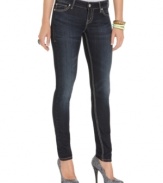 Pair these skinny jeggings from Silver Jeans with metallic heels for a super-sexxy outfit!