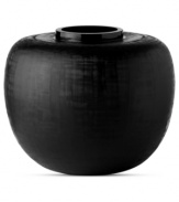 Discover the modern treasure that is Donna Karan's Artisan globe vase. Mouth-blown glass is etched by hand to ensure no two pieces are identical but each is a work of art.