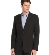 Button up your look with this sharp herringbone blazer from Calvin Klein.