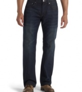 Don't get cooped up in a pair of skinny jeans. These relaxed fit denim from Levi's are weekend ready.