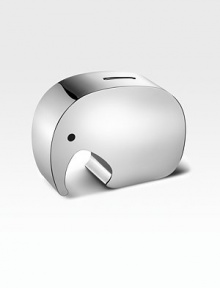 A characteristic combination of form and function, this sleek and witty design by Jorgen Moller was inspired by his experience on safari in Africa, and is a charming way to save a few coins.Stainless steel About 5L Imported