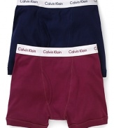 Contrast elastic waistband with logo lettering