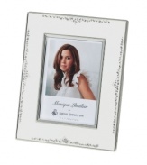 The stylized florals of Modern Love branch out on this gleaming silver-plated picture frame by Monique Lhuillier for Royal Doulton. A timeless balance of refinement and whimsy keeps memories fresh.
