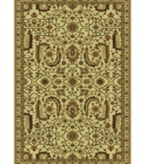 This traditionally styled rug from the St. Lawrence collection relies on timeless design to convey its stunning message. With an elaborate network of vines, blossoms and leaves woven into a tan field, the unique rug brings classic grace and elegance into your home.