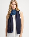 A two-tone style with baby fringe details. SilkAbout 25½ X 71Dry cleanMade in Italy