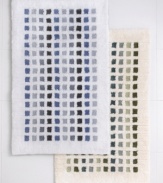 Get your bath squared away in style. Charter Club's Formation bath rug accents your space with a contrast grid design in soothing, easy-to-match palettes.
