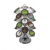 Display a variety of tasty options for guests or make your Vue cups readily accessible for a quick morning routine with this choice Vue cup carousel from Keurig.