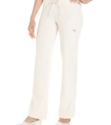 Puma's straight-leg velour track pants are cozy must-haves for working out, or just hanging out!