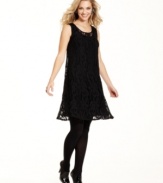 Cha Cha Vente's pretty lace dress features a chic A-line silhouette that's universally flattering.