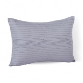 Fluxuating organic stripes define the arts and crafts aesthetic on this cool blue Calvin Klein decorative pillow. It adds a touch modernity to traditional decor, or a pop of color to more modern style.