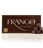 Dive into the true taste of oh-so-bittersweet dark chocolate with these decadent morsels made of 60% pure cocoa. Presented in a deep chocolate box, Frango's gourmet chocolates are the perfect after-dinner treat for your family or surprise gift for anyone.