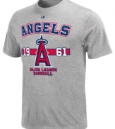 Give your favorite baseball team props. Slide into comfort and sporty style so you can cheer long and loud in this Los Angeles Angels MLB t-shirt from Majestic.