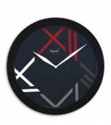 Billed as the world's slimmest clock at just half-an-inch thick, this innovative Opal Clocks design gives you the skinny on every second of the hour. Bold Roman numerals on a black dial make a cool, modern statement in the bedroom, kitchen or den.