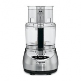 With a large, sturdy Lexan work bowl, a compact build and an array of helpful features, this 9-cup food processor makes cooking from scratch - even on a work night - a smooth process. The large feed tube accommodates whole vegetables and fruits, and the multiple blades, chop, dice, shred and more. The brushed stainless finish adds a touch of elegance to any modern kitchen. Manufacturer's full 10-year motor warranty and limited 3-year warranty.