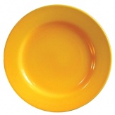 This dinner plate in a bright Lemon Peel is handcrafted in Germany from high fired ceramic earthenware that is dishwasher safe. Mix and match with other Waechtersbach colors to make a table all your own.