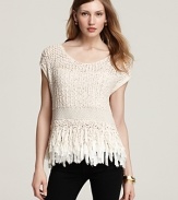 DKNY Knit Tassel Pullover Sweater