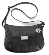 Soft glove leather and professional-status organizing features elevate the popular hobo bag, by Giani Bernini.