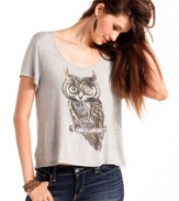 Another fun tee from Awake? Yes, please! A roosting owl print makes this style totally cute for laid back days. Love the metallic accents!
