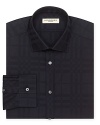 Patterned with Burberry's tonal check pattern, this handsome and dignified shirt helps make a strong impression.