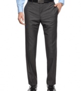 Slim down. These slim-fit pants from Calvin Klein give you lean, tailored lines.