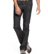 Need to upgrade you denim? Try these modern Straight-fit jeans from Kenneth Cole Reaction on for size.