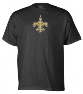 Geaux Saints! If you love your boys from New Orleans and want to cheer them back onto the big game, then you've got to rock this printed logo tee all season long.