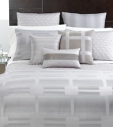 A subtle, ombré ground presents an understated, elegant design in this Meridian Quartz European sham. Coordinate with the Meridian Quartz Hotel Collection bedding ensemble for added sophisticated style.