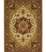 Safavieh's Lyndhurst collection offers the beauty and painstaking detail of traditional Persian and European styles with the ease of polypropylene. With a symphony of florals, vines and latticework detailing, these beautiful rugs bring warmth and life to any room. Polypropylene resists stains, keeping rugs pristine for years to come. Sand, red and ivory tones combine in this rug for an utterly harmonious effect. A diamond pattern at the center and ornate detailing throughout the rug create a picture of elegance. (Clearance)