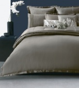 Indulge in elegance. This Donna Karan Modern Classics Truffle quilt pairs cotton and silk textures over a muted landscape for a clean, sophisticated finish.