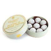 Lightly dusted truffles with a milk chocolate butter and Marc de Champagne center.