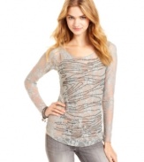 Flaunting a swirly bead design, Fresh Brewed's sheer lace top is a necessary addition to a wardrobe of feminine and artsy pieces!