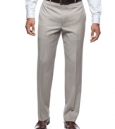 Head into neutral territory for the season. These slim-fit pants from Alfani RED keep your look light and nautral.