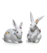 Some bunny to love. Adorned with spring blooms, this white porcelain rabbit from Lladro is a must for Easter but a sweet fixture in your home year-round. Shown right.
