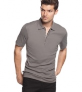 This quarter-zip polo shirt from Hugo Boss Black is a modern upgrade on your traditionally cool look.