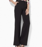 These wide leg Lauren by Ralph Lauren pants offer an ultra-flattering trouser silhouette for the perfect fit. (Clearance)
