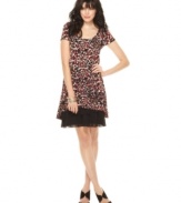 Lovely layers create a unique look - pair Kensie's flirty dress with platform heels for a glamorous touch!