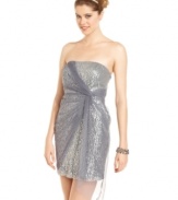 Flirt alert: Jump's dress mixes sparkling sequins with delicate tulle for a special look on your special night!