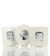 Featuring the embossed vine motif and shiny white glaze of the Opal Innocence Carved collection, this Lenox picture frame is designed to refine your home indefinitely. A lovely gift for the bride and groom! Qualifies for Rebate