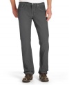 Because gray denim is the new true blue: Levi's 514™ Slim Straight-Leg jeans in Rigid Grey.