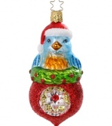 A colorful idea! Adorn your Christmas tree with this Inge-Glas ornament that's mouth-blown and hand-painted in festive colors.