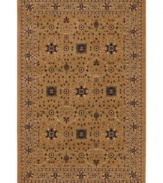 Traditional Persian motifs are recreated here in this intricately designed, ultra-soft Tolya area rug from Couristan. Cross-woven on Wilton looms, this high-quality construction offers deeper colors and subtle shading to achieve that old-world look.