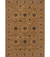 Traditional Persian motifs are recreated here in this intricately designed, ultra-soft Tolya area rug from Couristan. Cross-woven on Wilton looms, this high-quality construction offers deeper colors and subtle shading to achieve that old-world look.