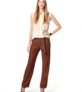 Hit the printed pants trend with this irreverent heart-print version by Bar III -- perfect for a fashion-forward fall look!